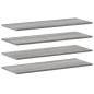 vidaXL Estantes pared 4 uds madera ingeniería gris Sonoma 80x30x1,5 cm