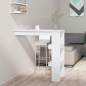 vidaXL Mesa de bar de pared madera contrachapada blanco 102x45x103,5cm vidaXL Mesa de bar de pared madera contrachapada blanco 102x45x103,5cm