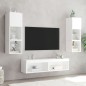 vidaXL Mueble para TV con luces LED blanco 60x30x30 cm
