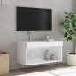 vidaXL Mueble para TV con luces LED blanco 60x30x30 cm