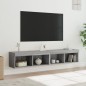 vidaXL Mueble de TV con luces LED gris Sonoma 80x30x30 cm