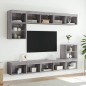vidaXL Mueble de TV con luces LED gris Sonoma 80x30x30 cm