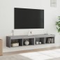 vidaXL Mueble de TV con luces LED gris Sonoma 80x30x30 cm