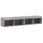 vidaXL Mueble de TV con luces LED gris Sonoma 80x30x30 cm