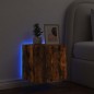 vidaXL Mueble de TV de pared con luces LED roble ahumado 40,5x35x40 cm