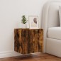 vidaXL Mueble de TV de pared con luces LED roble ahumado 40,5x35x40 cm