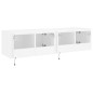 vidaXL Muebles de TV de pared con luces LED 2 uds blanco 60x35x31 cm