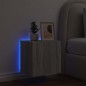 vidaXL Mueble de TV de pared con luces LED gris Sonoma 40,5x35x40 cm vidaXL Mueble de TV de pared con luces LED gris Sonoma 40,5x35x40 cm