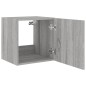 vidaXL Mueble de TV de pared con luces LED gris Sonoma 40,5x35x40 cm vidaXL Mueble de TV de pared con luces LED gris Sonoma 40,5x35x40 cm