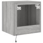 vidaXL Mueble de TV de pared con luces LED gris Sonoma 40,5x35x40 cm vidaXL Mueble de TV de pared con luces LED gris Sonoma 40,5x35x40 cm