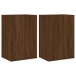 vidaXL Muebles de TV de pared 2 uds madera marrón roble 40,5x30x60 cm