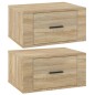 vidaXL Mesitas de noche de pared 2 uds color roble Sonoma 50x36x25 cm vidaXL Mesitas de noche de pared 2 uds color roble Sonoma 50x36x25 cm
