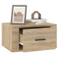 vidaXL Mesitas de noche de pared 2 uds color roble Sonoma 50x36x25 cm vidaXL Mesitas de noche de pared 2 uds color roble Sonoma 50x36x25 cm
