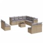 vidaXL Set de sofás de jardín 12 pzas y cojines ratán sintético marrón