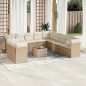 vidaXL Set de sofás de jardín 12 pzas y cojines ratán sintético marrón vidaXL Set de sofás de jardín 12 pzas y cojines ratán sintético marrón