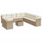 vidaXL Set de sofás de jardín 12 pzas y cojines ratán sintético marrón vidaXL Set de sofás de jardín 12 pzas y cojines ratán sintético marrón