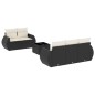 vidaXL Set de sofás de jardín 6 piezas y cojines ratán sintético negro vidaXL Set de sofás de jardín 6 piezas y cojines ratán sintético negro