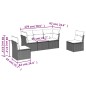 vidaXL Set comedor de jardín 5 piezas y cojines ratán sintético marrón vidaXL Set comedor de jardín 5 piezas y cojines ratán sintético marrón