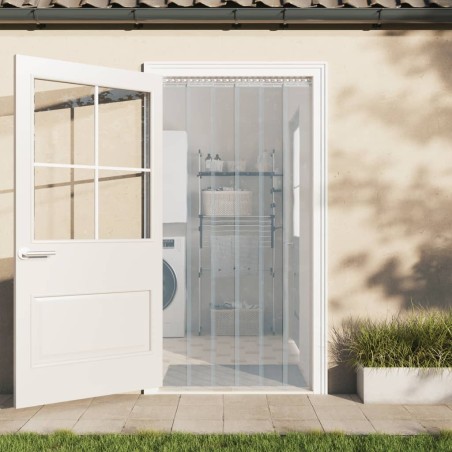 vidaXL Tira de cortina para puertas PVC transparente 300x2,6 mm 10 m