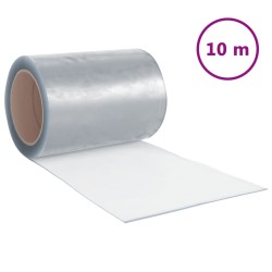 vidaXL Tira de cortina para puertas PVC transparente 300x2,6 mm 10 m