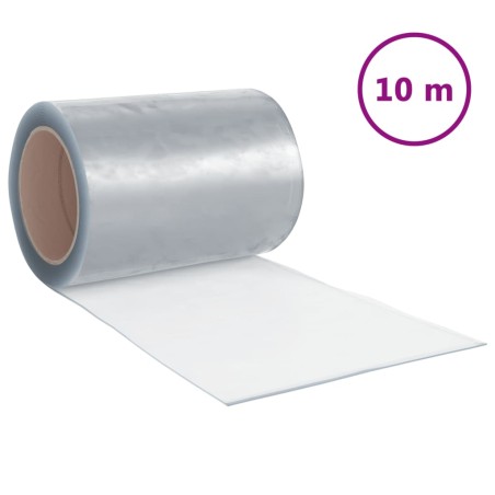 vidaXL Tira de cortina para puertas PVC transparente 300x2,6 mm 10 m