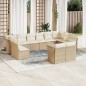 vidaXL Set de sofás de jardín 12 pzas y cojines ratán sintético marrón vidaXL Set de sofás de jardín 12 pzas y cojines ratán sintético marrón