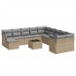 vidaXL Set de sofás de jardín 12 pzas y cojines ratán sintético marrón vidaXL Set de sofás de jardín 12 pzas y cojines ratán sintético marrón