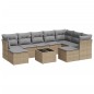 vidaXL Juego de sofás jardín con cojines beige 10 pzas ratán sintético vidaXL Juego de sofás jardín con cojines beige 10 pzas ratán sintético