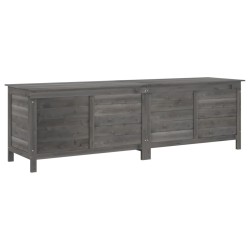 vidaXL Arcón jardín madera maciza abeto gris antracita 198,5x50x56,5cm