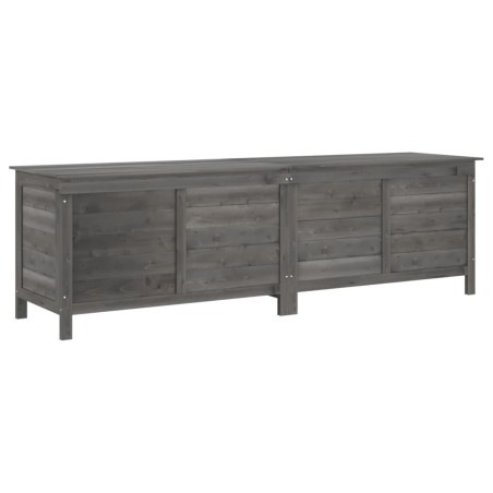 vidaXL Arcón jardín madera maciza abeto gris antracita 198,5x50x56,5cm