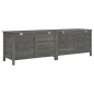 vidaXL Arcón jardín madera maciza abeto gris antracita 198,5x50x56,5cm vidaXL Arcón jardín madera maciza abeto gris antracita 198,5x50x56,5cm