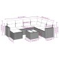 vidaXL Set de sofás de jardín 8 piezas y cojines ratán sintético negro vidaXL Set de sofás de jardín 8 piezas y cojines ratán sintético negro