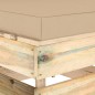 vidaXL Sofá central seccional con cojines madera impregnada gris vidaXL Sofá central seccional con cojines madera impregnada gris
