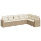 vidaXL Set sofás de jardín 7 piezas y cojines ratán sintético beige vidaXL Set sofás de jardín 7 piezas y cojines ratán sintético beige