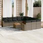 vidaXL Set de sofás de jardín 12 pzas con cojines ratán sintético gris vidaXL Set de sofás de jardín 12 pzas con cojines ratán sintético gris
