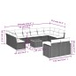 vidaXL Set sofás de jardín con cojines 13 piezas ratán sintético gris vidaXL Set sofás de jardín con cojines 13 piezas ratán sintético gris