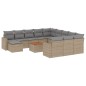 vidaXL Set sofás de jardín con cojines 13 pzas ratán sintético beige vidaXL Set sofás de jardín con cojines 13 pzas ratán sintético beige