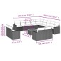 vidaXL Set sofás de jardín 14 pzas con cojines ratán sintético beige vidaXL Set sofás de jardín 14 pzas con cojines ratán sintético beige