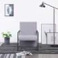 vidaXL Sillón con patas cromadas de tela gris claro vidaXL Sillón con patas cromadas de tela gris claro
