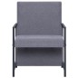 vidaXL Sillón con patas cromadas de tela gris claro vidaXL Sillón con patas cromadas de tela gris claro
