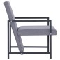 vidaXL Sillón con patas cromadas de tela gris claro vidaXL Sillón con patas cromadas de tela gris claro