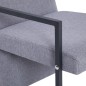 vidaXL Sillón con patas cromadas de tela gris claro vidaXL Sillón con patas cromadas de tela gris claro