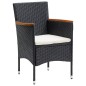 vidaXL Sillas de comedor de jardín 4 unidades ratán sintético negro vidaXL Sillas de comedor de jardín 4 unidades ratán sintético negro