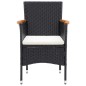 vidaXL Sillas de comedor de jardín 4 unidades ratán sintético negro vidaXL Sillas de comedor de jardín 4 unidades ratán sintético negro