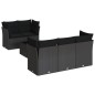 vidaXL Set de sofás de jardín 6 piezas y cojines ratán sintético negro vidaXL Set de sofás de jardín 6 piezas y cojines ratán sintético negro