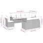 vidaXL Set de sofás de jardín 8 pzas y cojines ratán sintético gris vidaXL Set de sofás de jardín 8 pzas y cojines ratán sintético gris