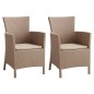 Allibert Silla de comedor de jardín 2 uds Iowa capuchino 215519 Allibert Silla de comedor de jardín 2 uds Iowa capuchino 215519