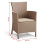 Allibert Silla de comedor de jardín 2 uds Iowa capuchino 215519 Allibert Silla de comedor de jardín 2 uds Iowa capuchino 215519