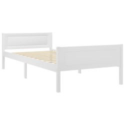 vidaXL Estructura de cama de madera maciza de pino blanca 90x200 cm