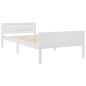 vidaXL Estructura de cama de madera maciza de pino blanca 90x200 cm vidaXL Estructura de cama de madera maciza de pino blanca 90x200 cm